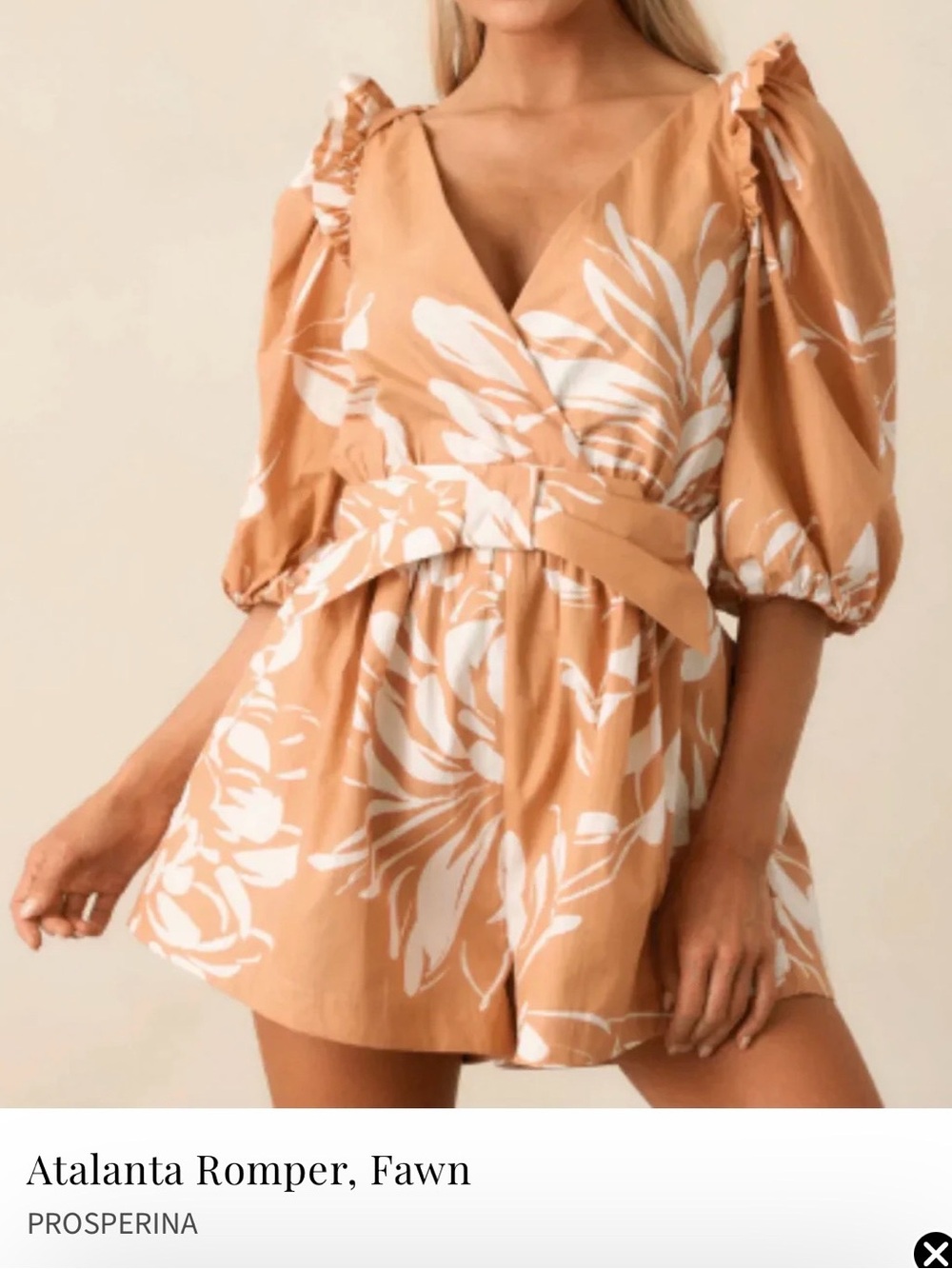 Prosperina Atalanta Fawn Floral Romper